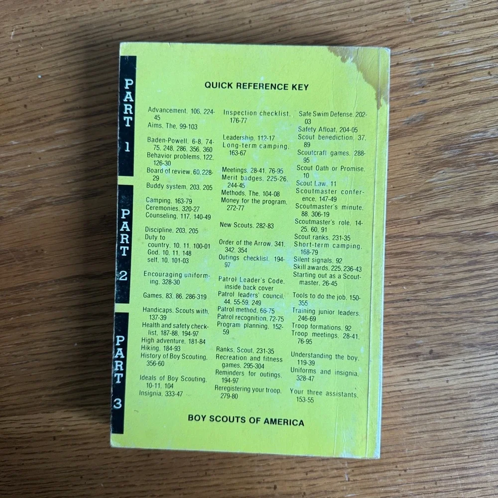 The Official Scout‎ Master Handbook Boy Scouts of America 7th Edition 1981